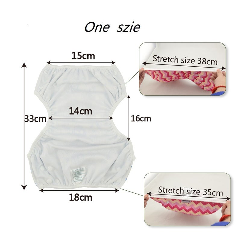 ALVABABY Swim Diapers 3pcs Reusable & Adjustable 0-2 Years Baby Boy Girl 3SWY02 - Image 5